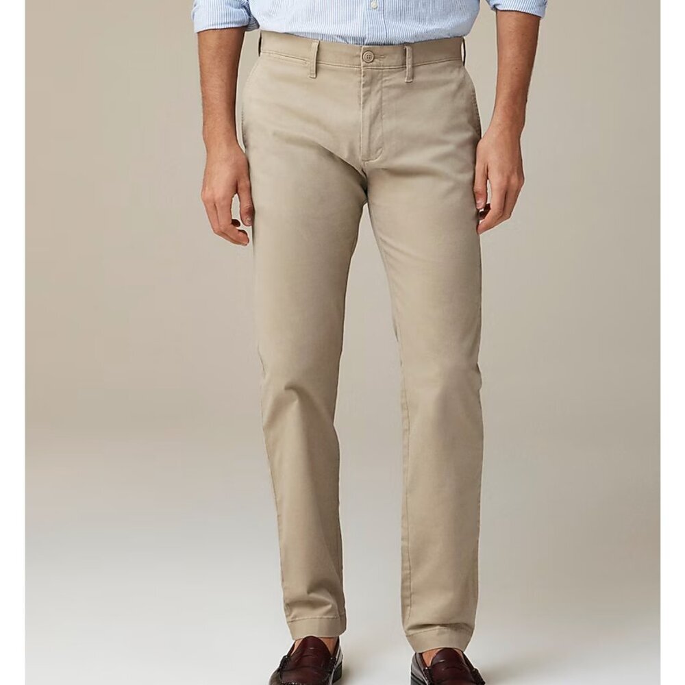 NWT J. Crew ( 44x34) 484 Slim-fit Broken-in Chino Pant‎ in Dark Khaki